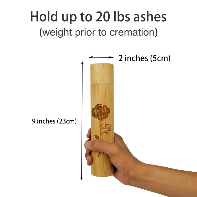AODIYA Set of 4 Small Bamboo Scattering Urns Tube for Human Ashes, ECO & Biodegradable Friendly Bamboo Spreading Cremation Tube Urn for Male Female Child Pet Ashes - Image 2